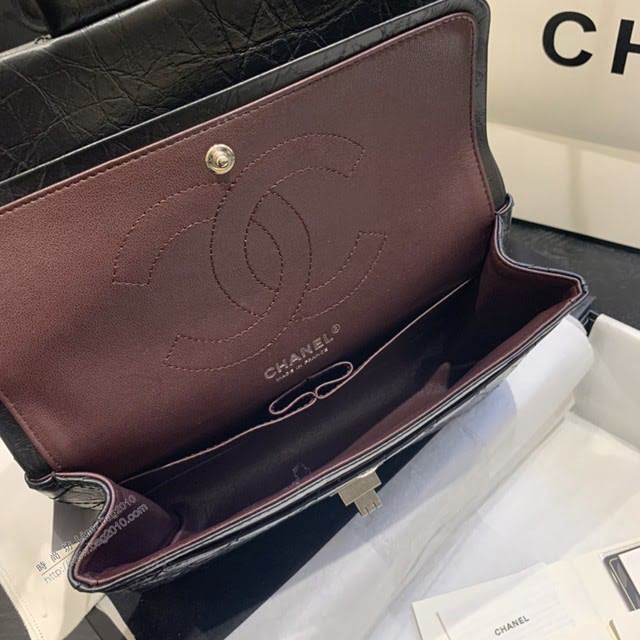 Chanel女包 37586# Chanel經典復古大象紋牛皮口蓋鏈包 方扣系列 Chanel鏈條單肩斜挎包  djc3983